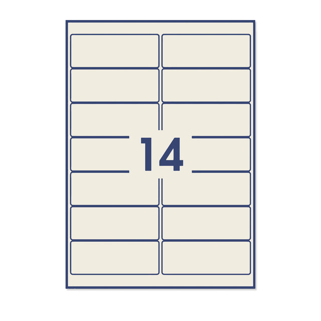 Rectangle Adhesive Labels White 99 x 38 mm (14 labels)