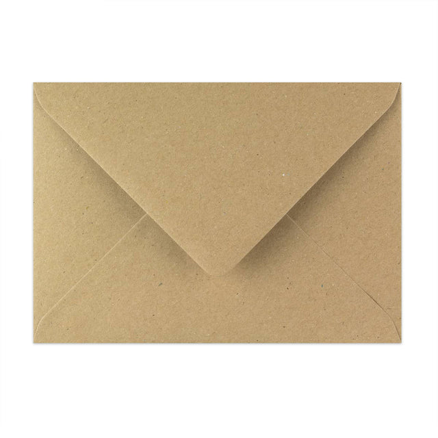 Kraft V-Flap Gummed Envelopes 110 Gsm Fleck 125 x 175 mm (B6)