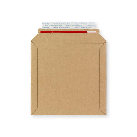 Manila Brown Peel & Seal Rigid Board Mailers Envelope (180 x 180mm)