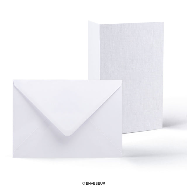 Linen Cards & Envelopes Packs White 210 x 300 x 20 mm