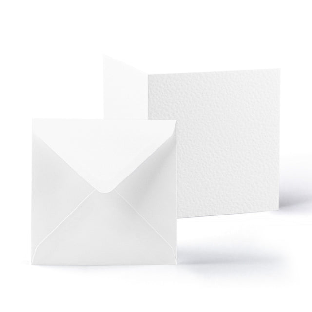 Hammered Cards & Envelopes Pack White 135 x 260 x 30 mm