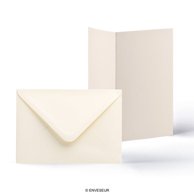 Linen Cards & Envelopes Packs Ivory 165 x 230 x 30 mm