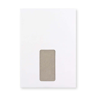 Biela Obálka s Kartónovou Zadnou Stenou - Okienko 229x162 mm (C5)