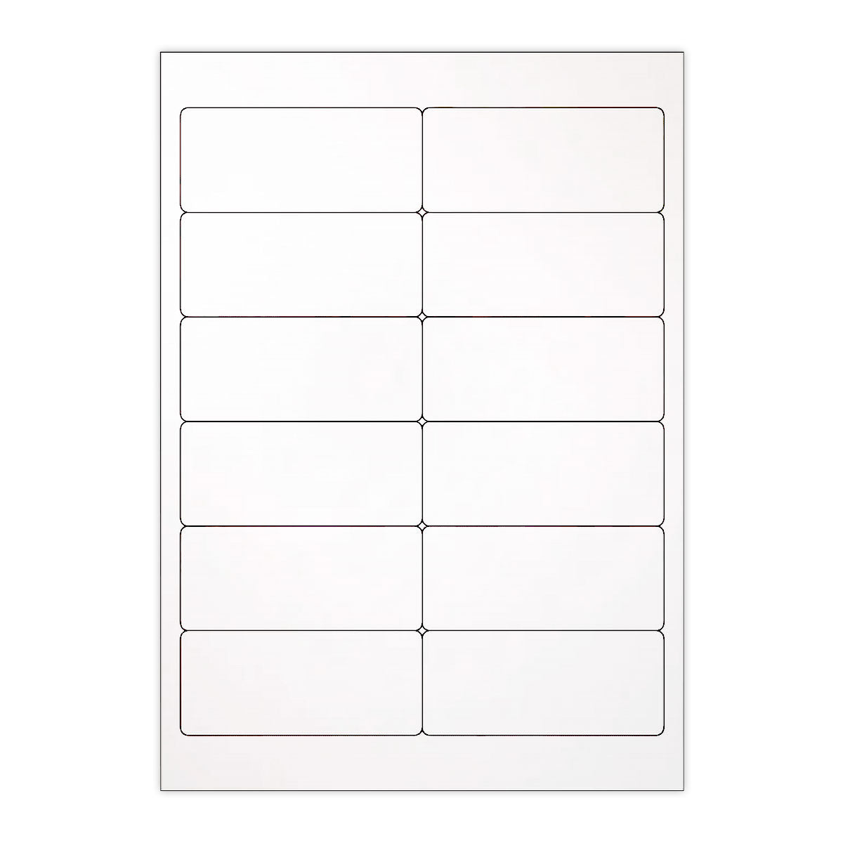 Biele samolepiace štítky