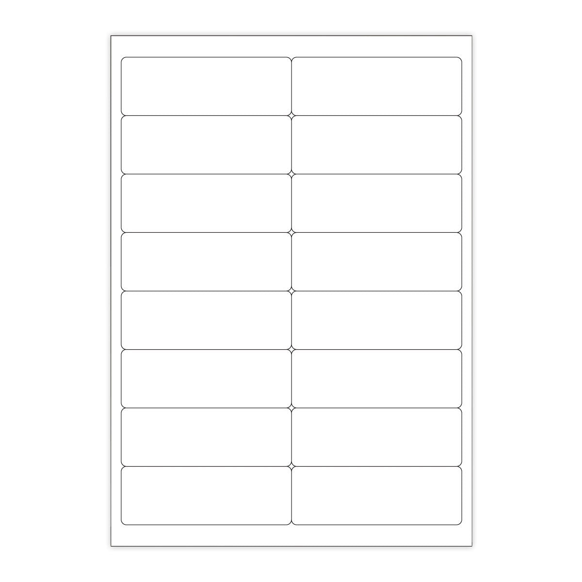 Biele samolepiace štítky