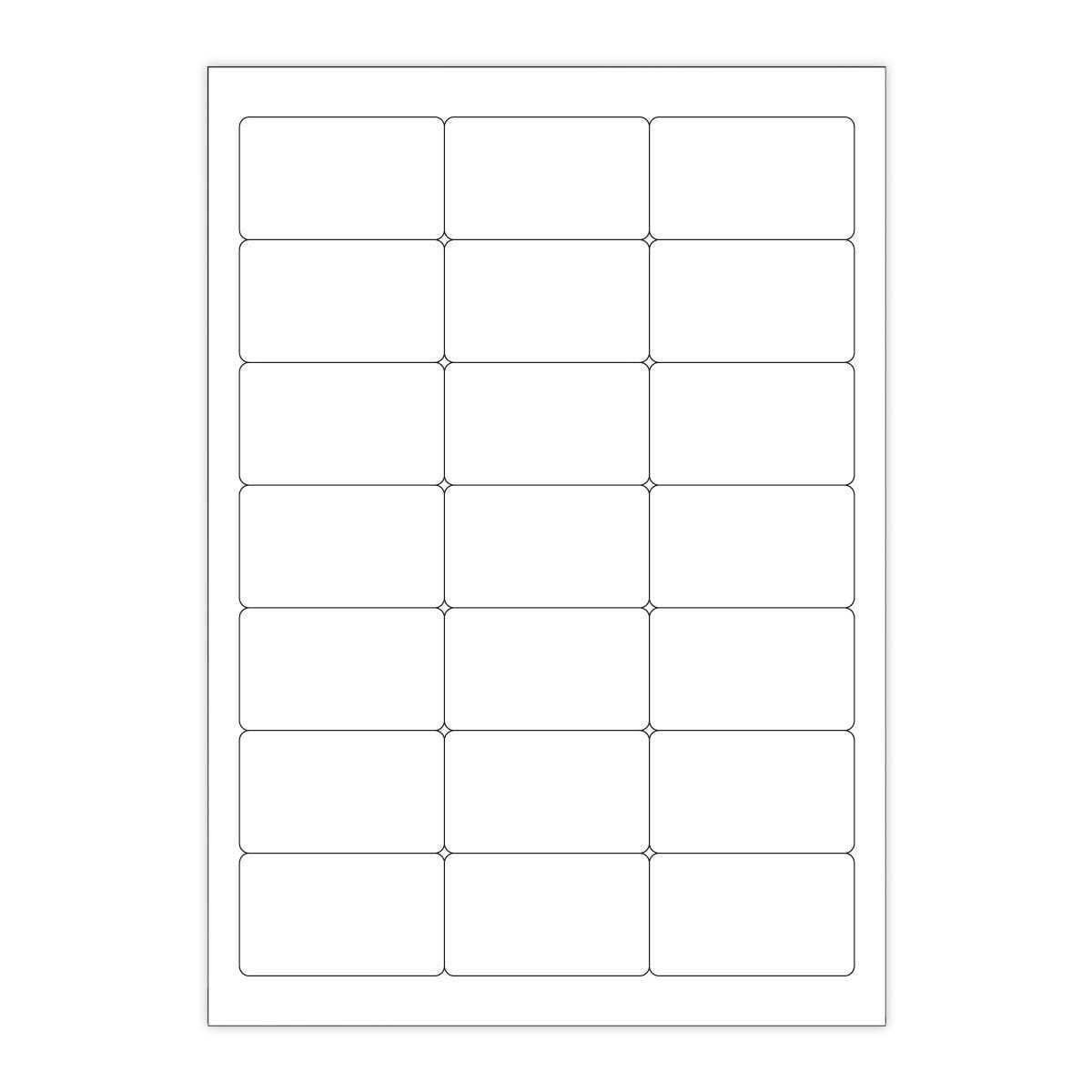 Biele samolepiace štítky