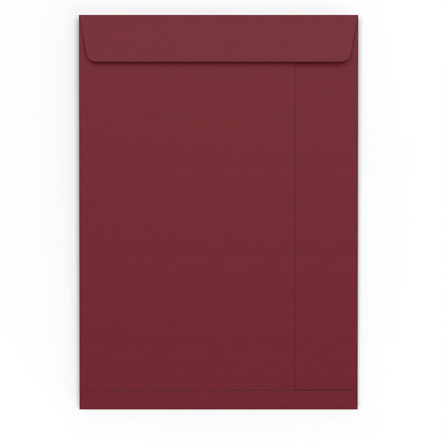 Burgundy envelopes Burgundy 324 x 229 mm (C4) Peel and Seal