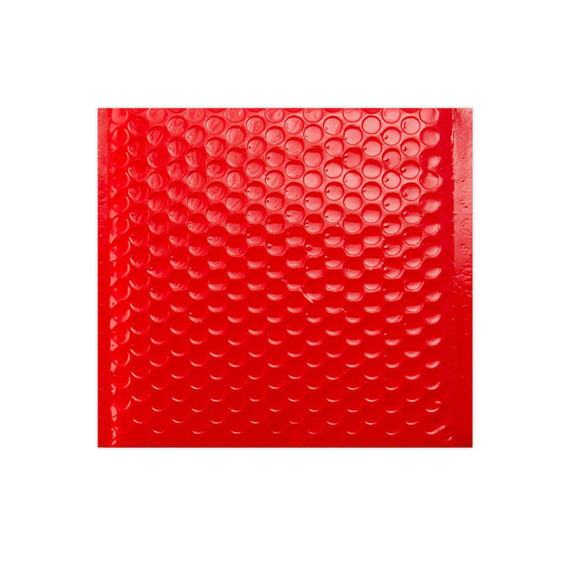 Gloss Finish Bubble Bag Mailers Red 165 x 165 mm