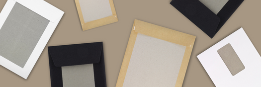 Obálky s kartónovou zadnou stenou