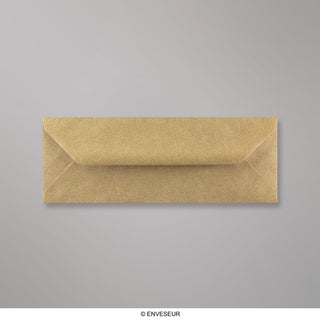 80x215 mm Hnedá obálka s rebrovaným vzorom
