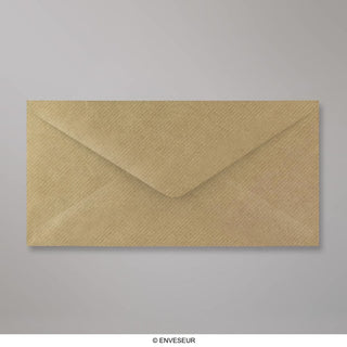 110x220 mm (DL) Hnedá obálka s rebrovaným vzorom