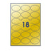Oval Adhesive Labels Gold 63 x 42 mm (18 labels)