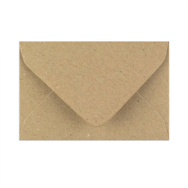 Kraft V-Flap Gummed Envelopes 110 Gsm Fleck 62 x 94 mm