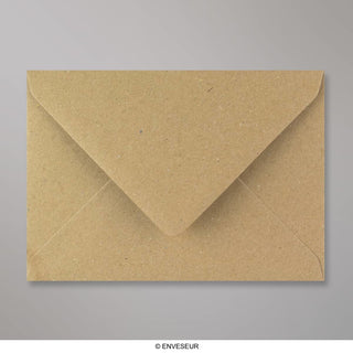 114x162 mm (C6) Recyklovaná hnedá kraftová obálka