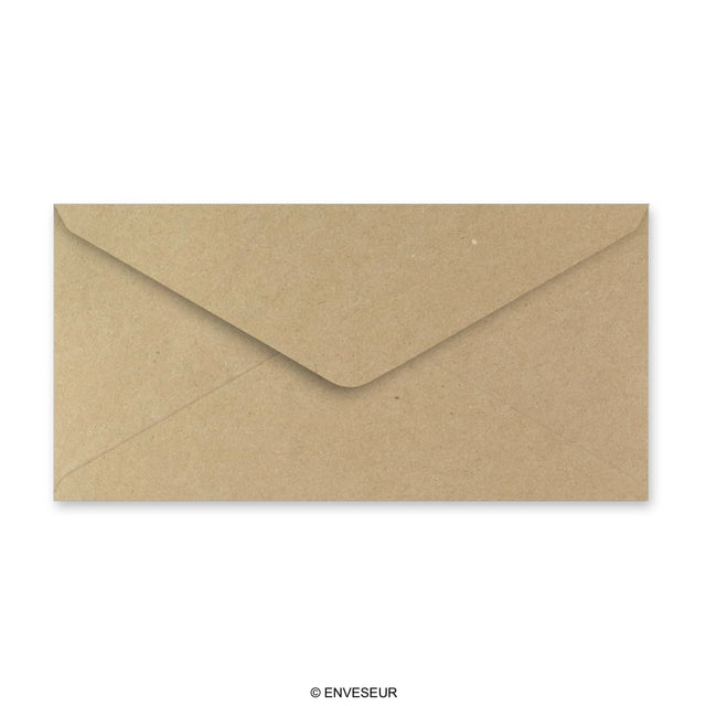 Kraft V-Flap Gummed Envelopes 110 Gsm Fleck 110 x 220 mm (DL)