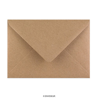 Recyklovaná hnedá obálka 125x175 mm