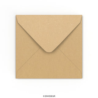 130x130 mm Recyklovaná hnedá obálka