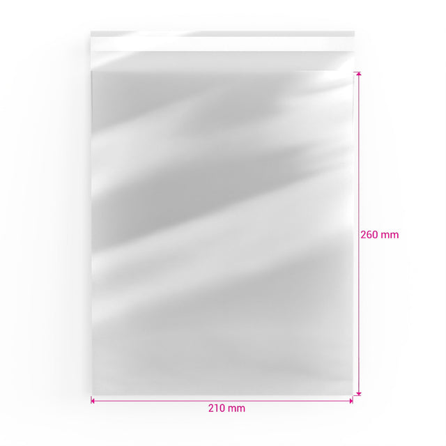 Cello Bags (Non-Header) Clear 260 x 210 mm