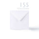 White Smooth Cards & Envelopes Pack White 155x155 mm + 145x145 mm