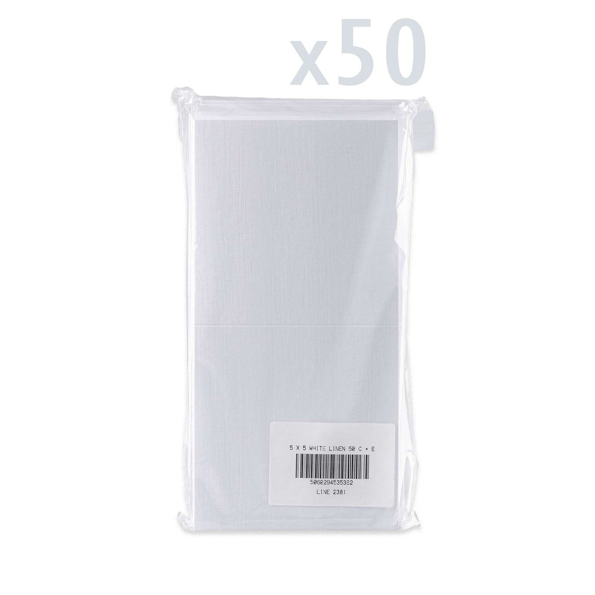 Karty a obálky s ľanovou štruktúrou – balenie