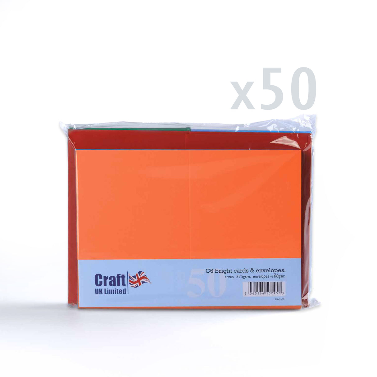 Karty v sýtych farbách 225 g/m² & obálky 100 g/m²