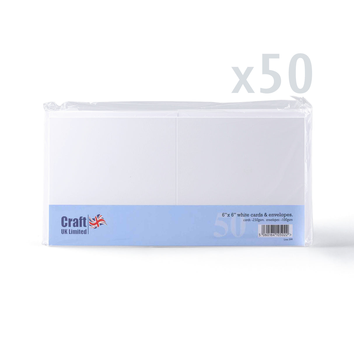 Hladké biele kartičky 250 g/m² a obálky 100 g/m² – balenie