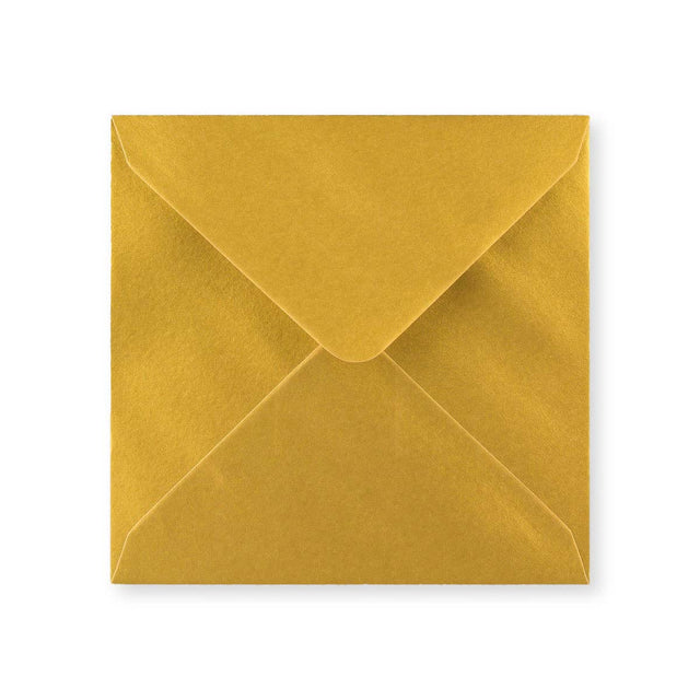 Metallic Gold Gummed V-Flap Greeting Card Envelope (130 x 130mm)