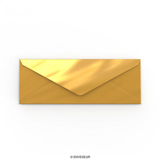 80x215 mm Zlatá metalická obálka