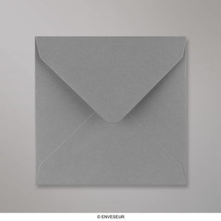 130x130 mm Tmavošedá klasická obálka