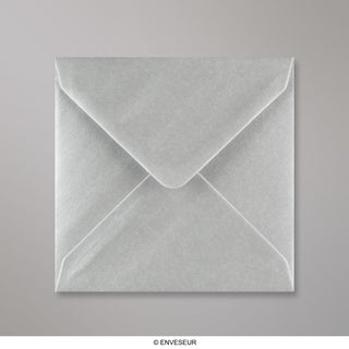 130x130 mm Strieborná metalická obálka