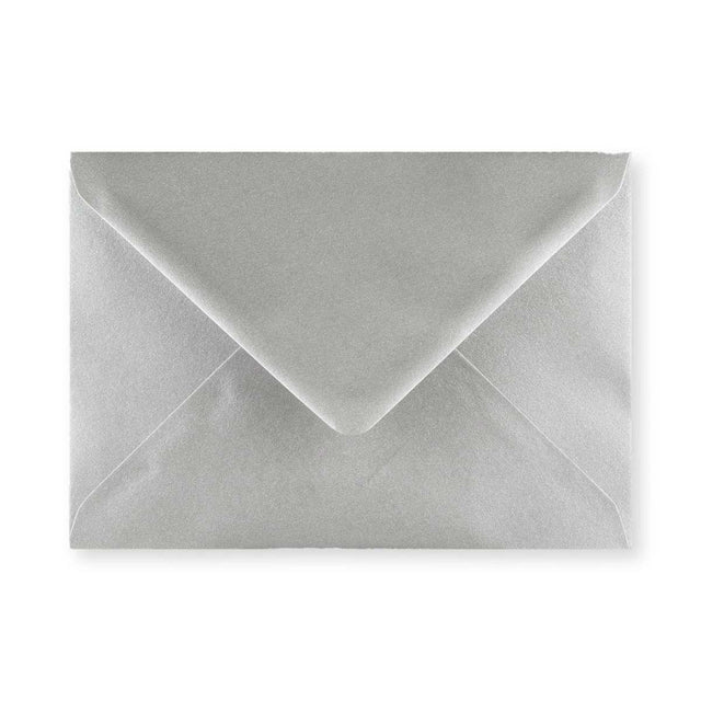 Metallic Silver Gummed V-Flap Greeting Card Envelope (133 x 184mm)