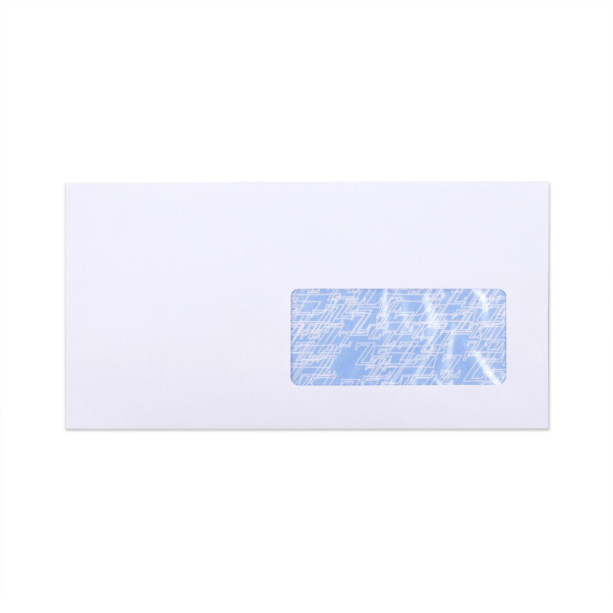 Biela obálka s vnútornou potlačou – s okienkom 115x225 mm (DL+) 90gsm