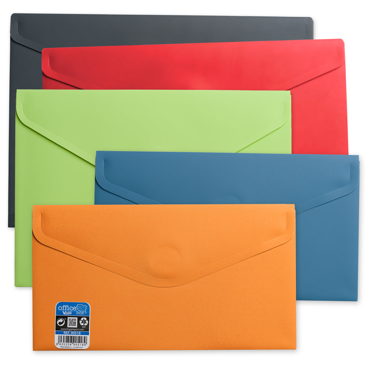 Polypropylénová obálka s patentným uzatváraním na gombík V-LOCK Vital Colors