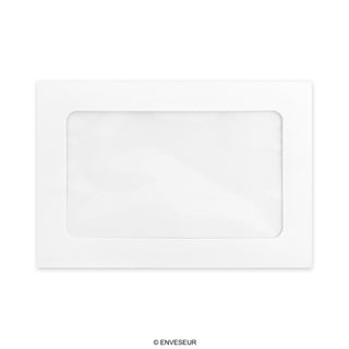 162x229 mm (C5) Biela celookienková obálka