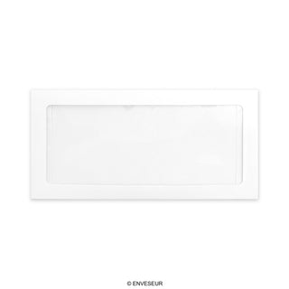 110x220 mm (DL) Biela celookienková obálka