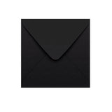 Čierna obálka s V klopou 155×155 mm