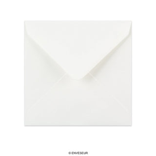130x130 mm Biela štruktúrovaná obálka