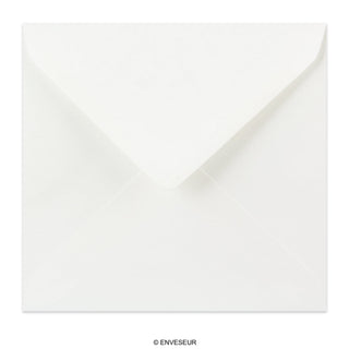 155x155 mm Biela štruktúrovaná obálka