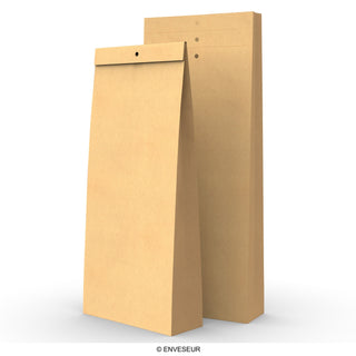 Kraftový papierový sáčok s otvorom 345x140x45mm