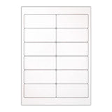 Biele samolepiace štítky