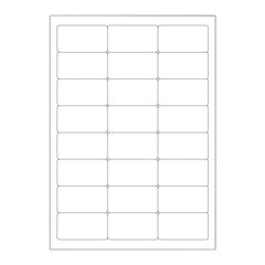 White Adhesive Labels White 64 x 34 mm (24 labels)