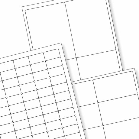 Biele samolepiace štítky