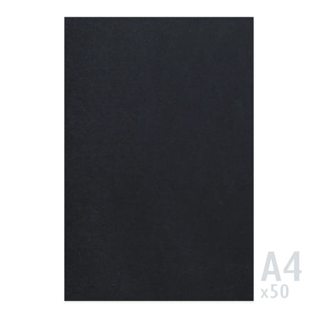 Čierny papier 225g/m² - 50 A4 listov