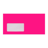 110x220 mm (DL) Neónovo-ružová obálka s okienkom