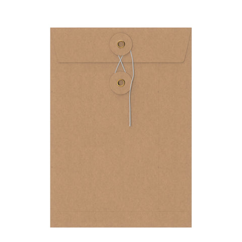 Coloured envelopes with string and washer closure Manila 229 x 162 mm (C5)