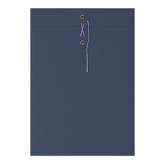 Coloured envelopes with string and washer closure Navy Blue 324 x 229 mm (C4)