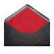 Paper Lined Envelopes Black + Red Fancy Paper 110 x 220 mm (DL)