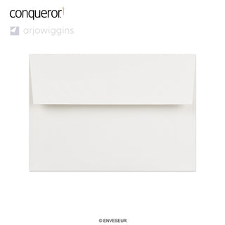 114x162 mm (C6) Biela Obálka Conqueror – High White Laid
