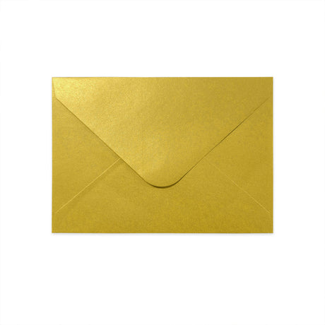 C6 114x162mm - Zlatá metalická obálka 120g